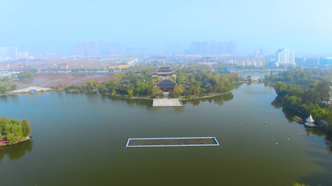 汉城公园沛宫全景航拍