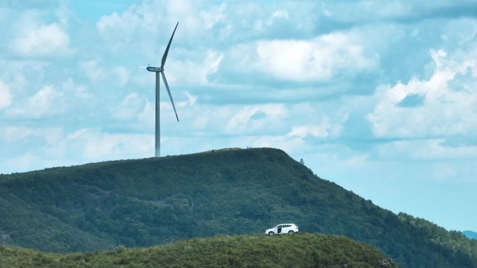 贵州贵阳高坡云顶草原航拍视频