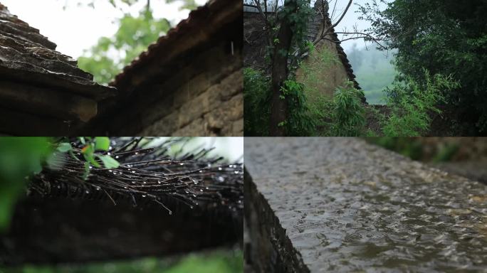 雨中的乡村