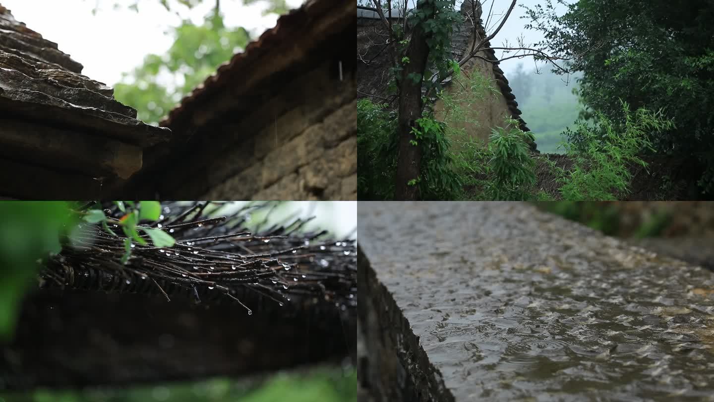 雨中的乡村
