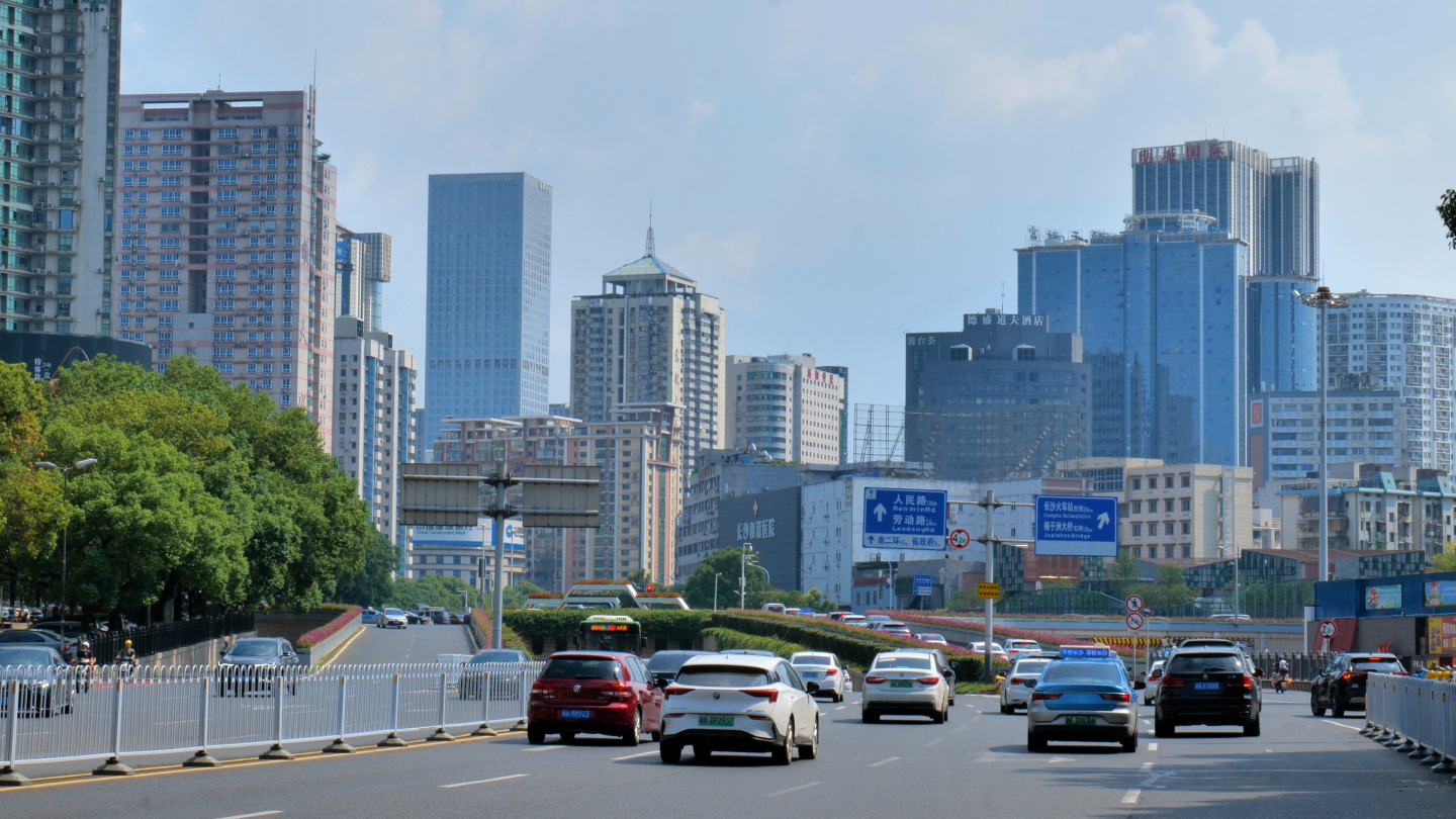 城市车流延时