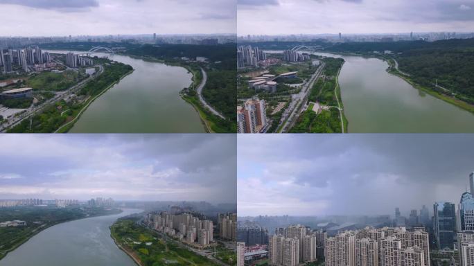 阵雨局部阵雨下雨降水天气气候暴雨云团