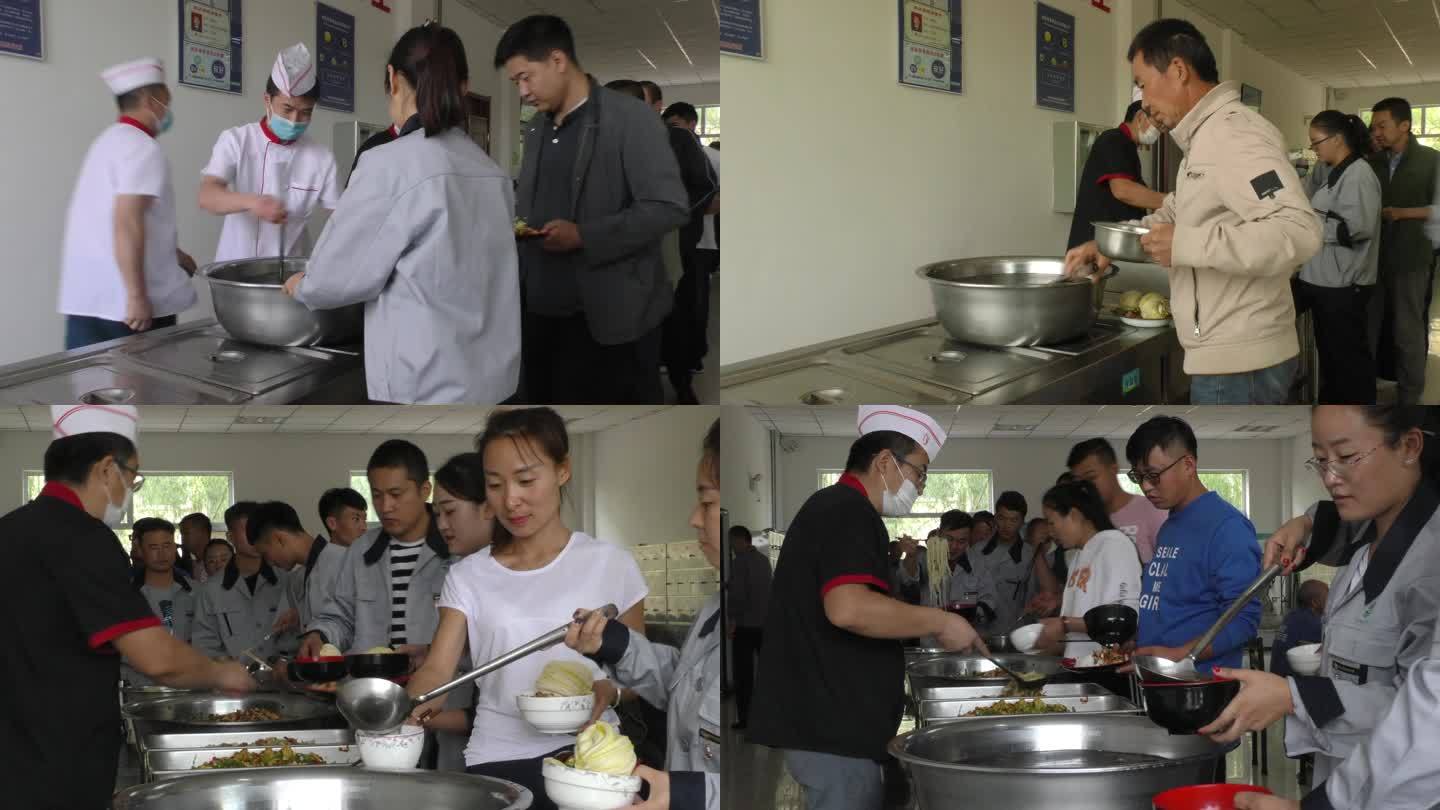 企业集体食堂开饭就餐午餐就餐时间职工食堂