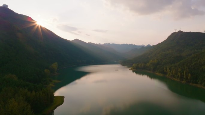 航拍六盘水瑶池