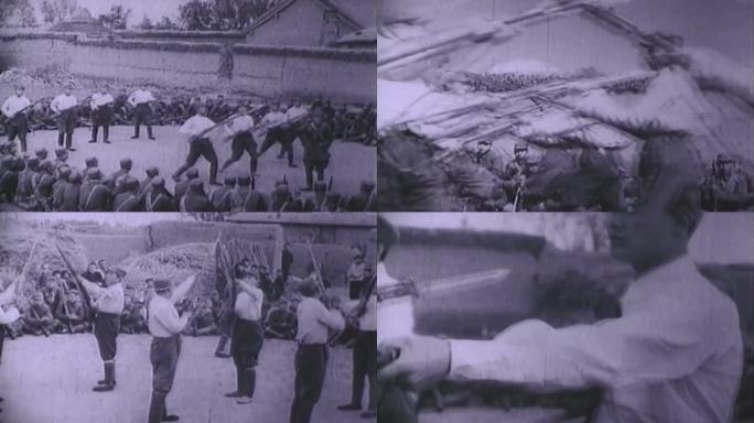 40年代的东北哈尔滨解放军联谊大会影像
