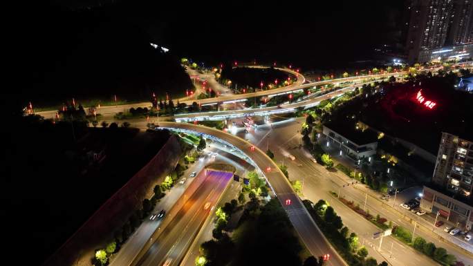 毕节同心立交夜景延时