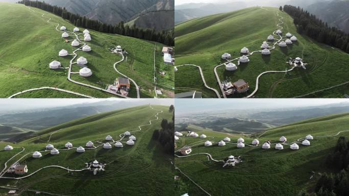 草原上现代化蒙古包