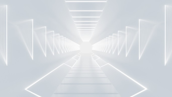 抽象白色隧道动画