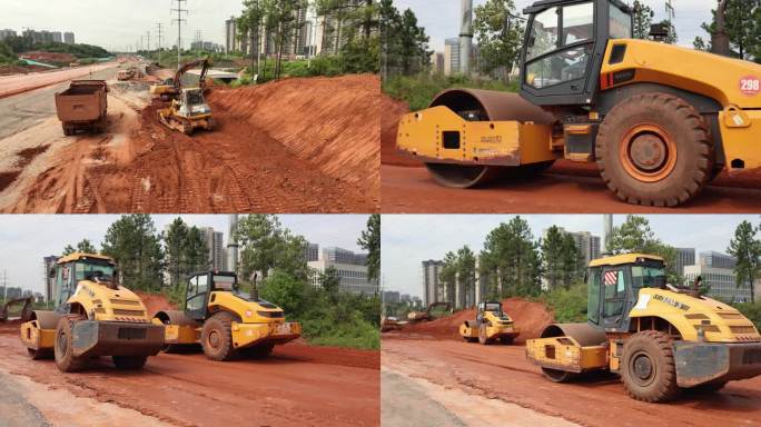 【4K视频】高速公路路基施工