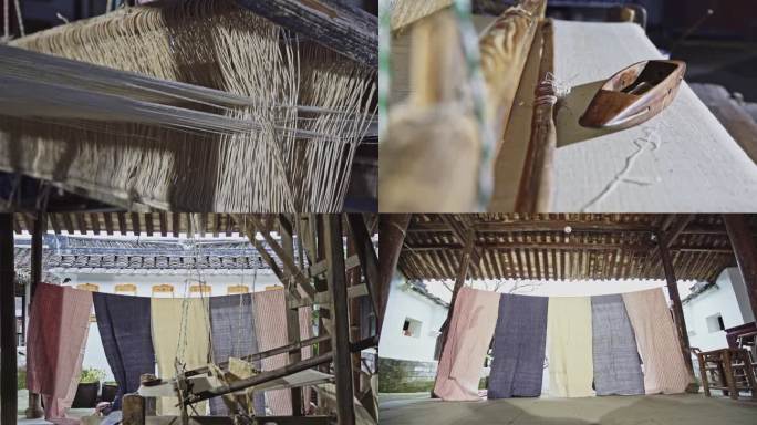 传统纺织  织布机 脚踏式织机 空镜