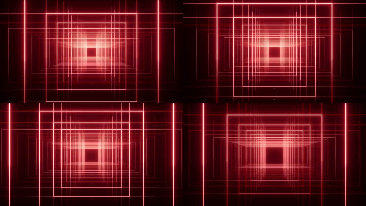 抽象霓虹隧道动画
