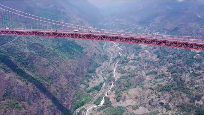 三段贵州安顺坝陵河大桥4K航拍视频