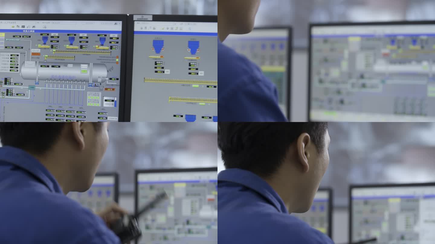 工厂操作自动化电脑界面对讲机