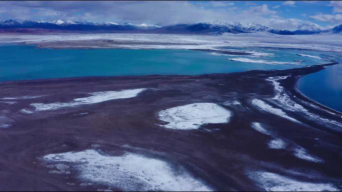 三段西藏阿里地区措勤达瓦措4K航拍视频