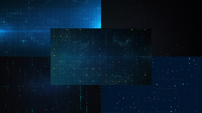 5种高清蓝色大数据科技合成背景