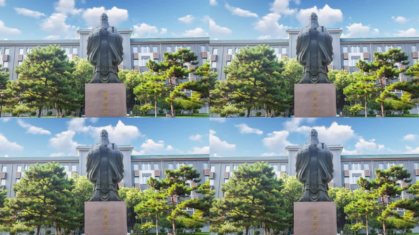 中国传媒大学孔子雕像