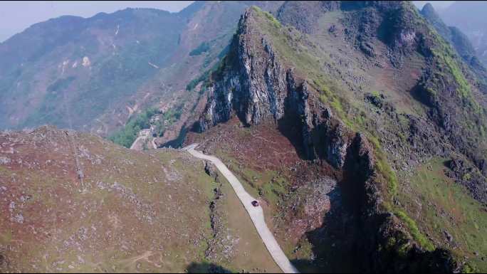 三段贵州六盘水龙脊山4K航拍视频