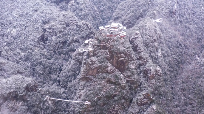 武义 牛头山 雪景 延时 天师殿