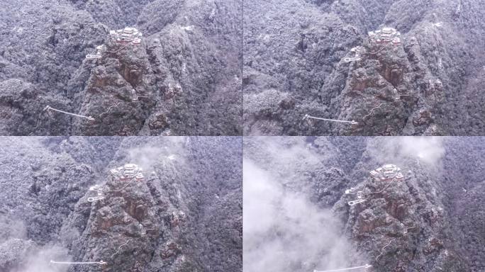 武义 牛头山 雪景 延时 天师殿