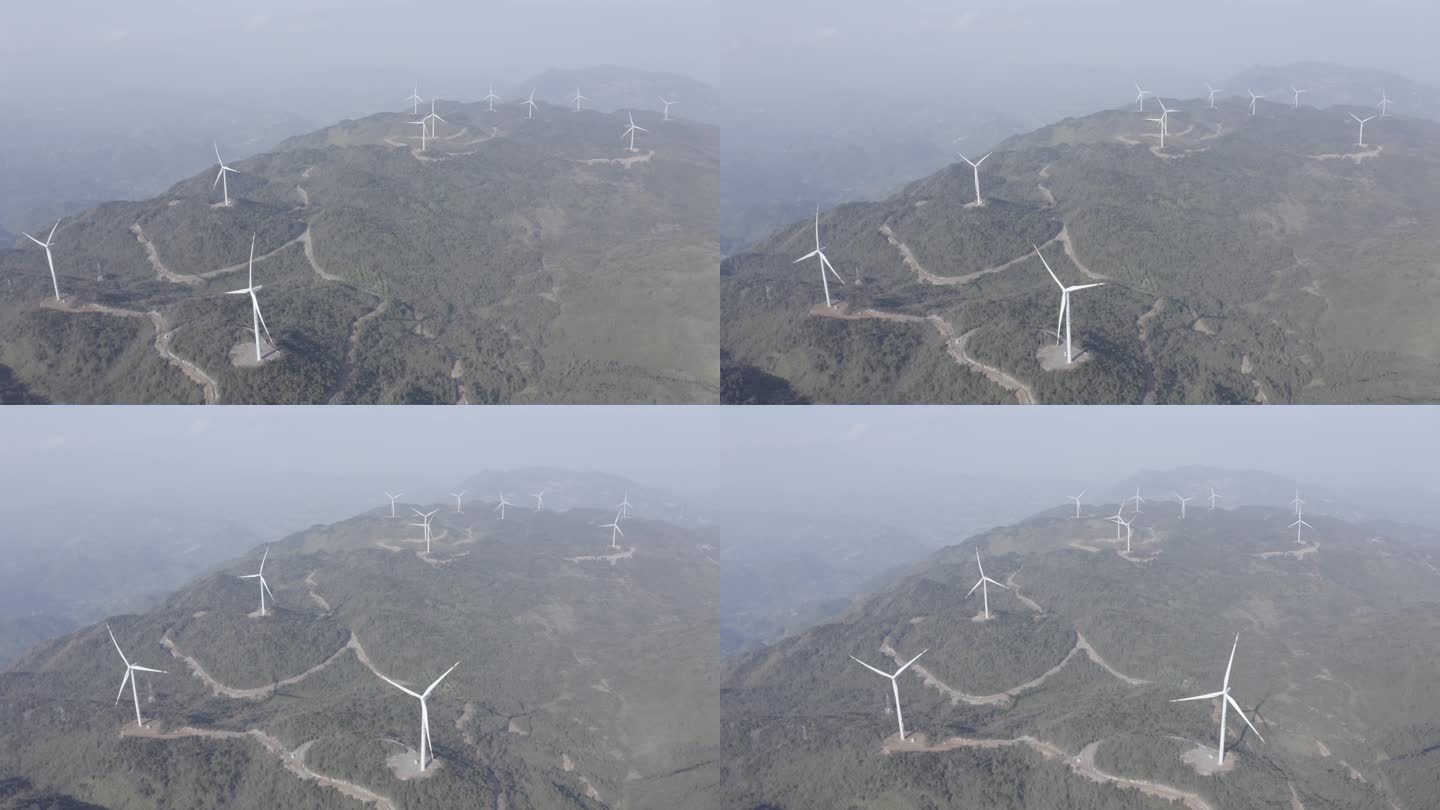4k风力发电机航拍