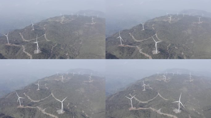 4k风力发电机航拍