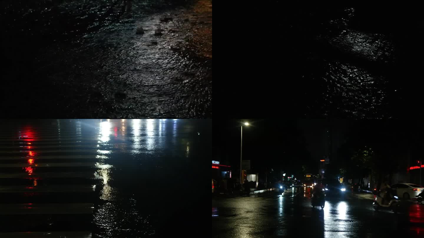 雨中的城市街道