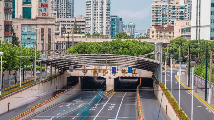 上海 静安 西藏北路 地道 车流