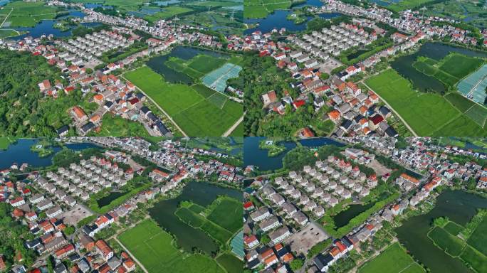 乡村振兴：新农村规划整齐的别墅区