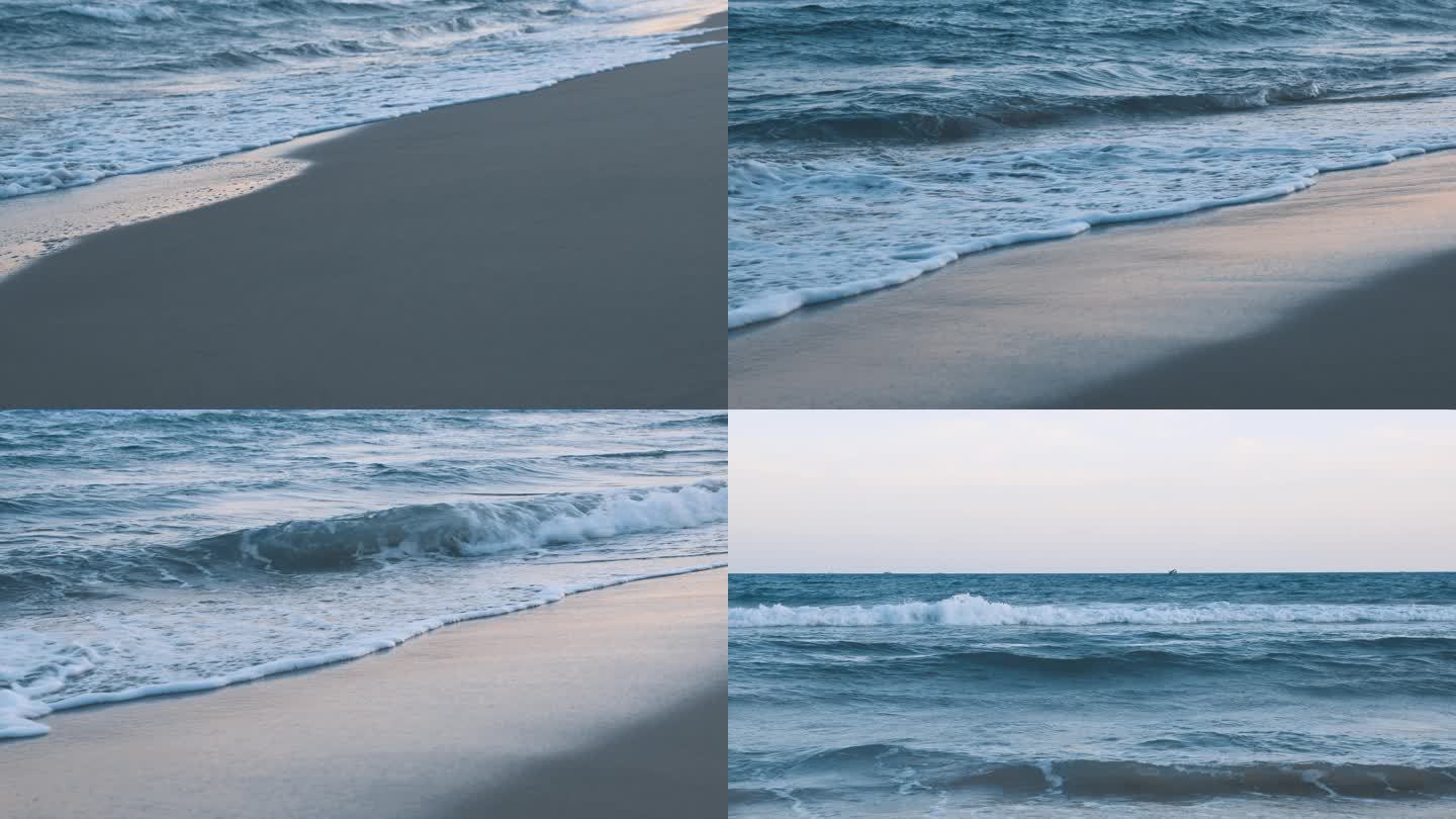 唯美海浪冲击沙滩