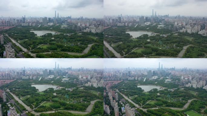 上海世纪公园航拍4k航拍