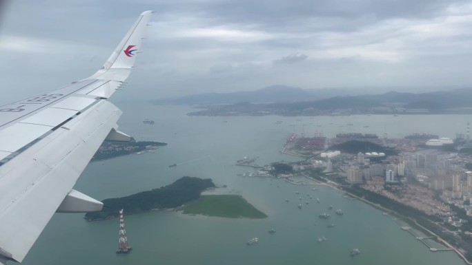 航拍城市跨海厦门