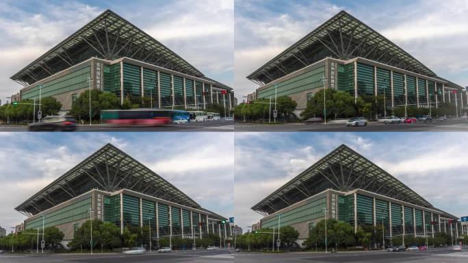 苏州国际博览中心建筑和车流