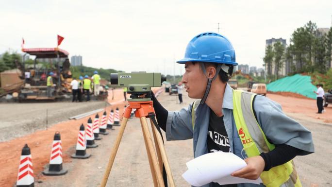 【4K视频】高速公路施工现场检测
