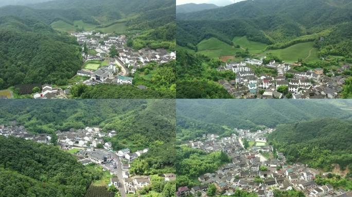 4K坡塘网红村云松全景航拍