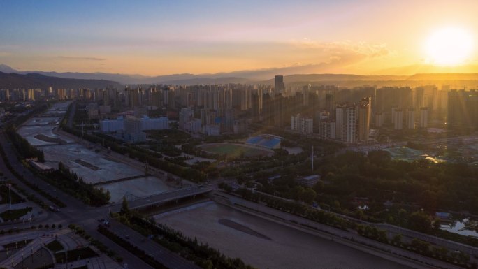 临夏东区夕阳延时