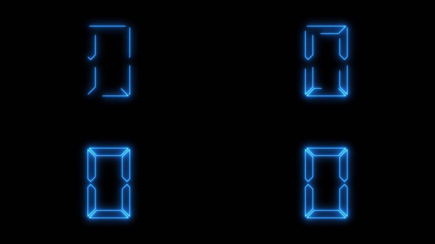 4k光线描边数字BB2-1 0