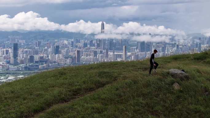 香港航拍深圳全景