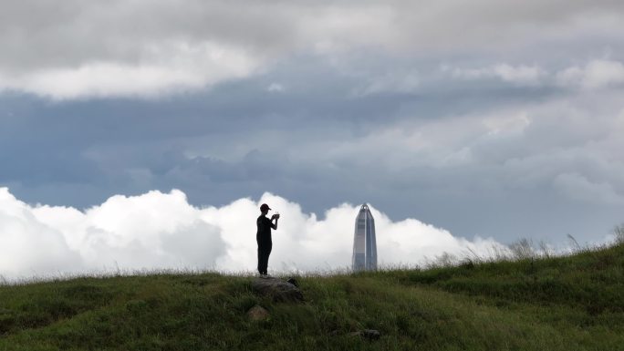 香港航拍深圳全景