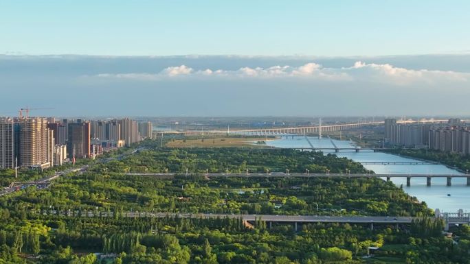 大同城市风光空镜航拍