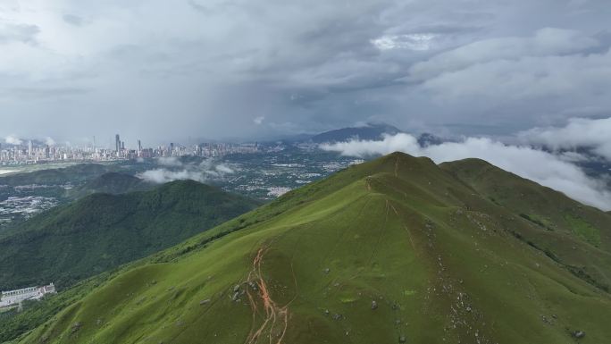 香港鸡公岭高山草原云海