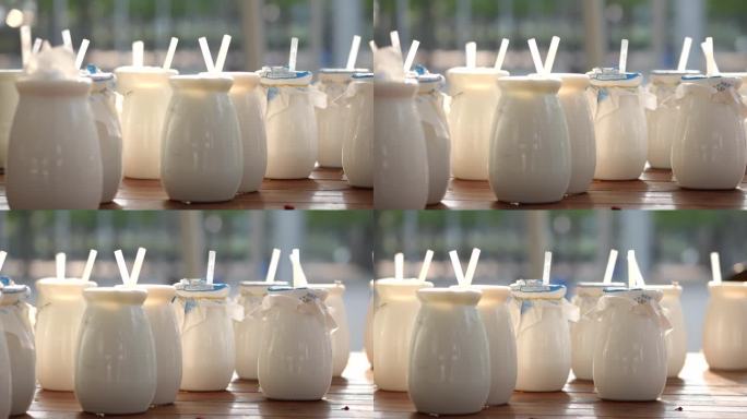 阳光下的老北京酸奶
