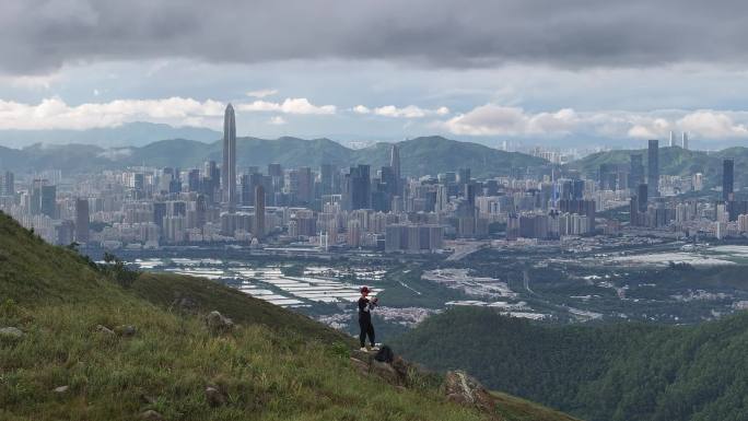 香港航拍深圳全景