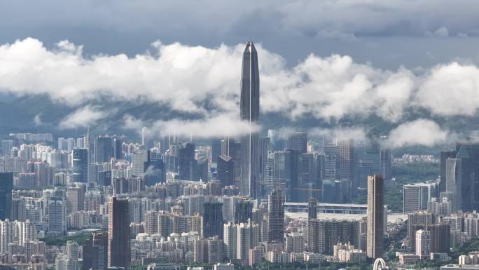 香港航拍深圳全景