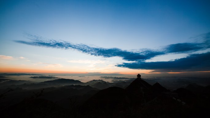 六盘水梅花山日出延时