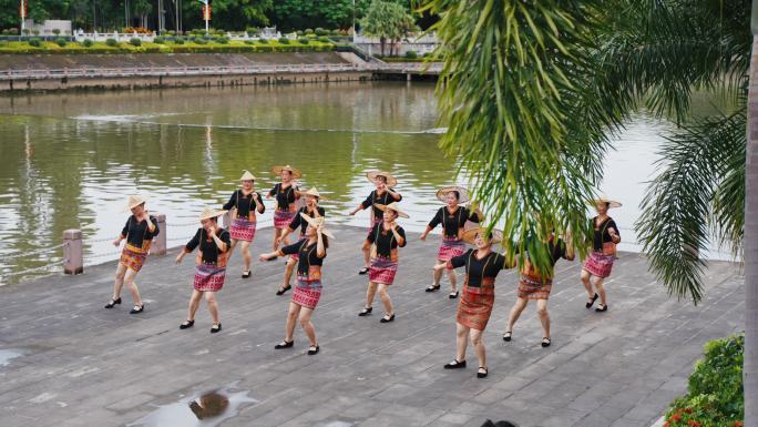 海南白沙黎族舞蹈广场舞少数民族舞蹈
