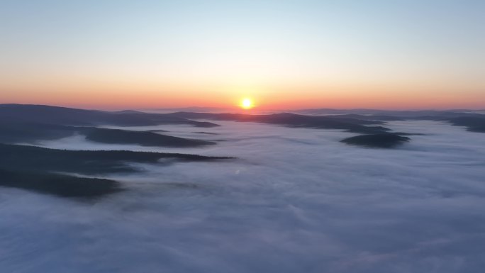 航拍山脉云海云上风景延时合集