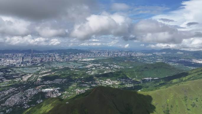 香港航拍深圳全景