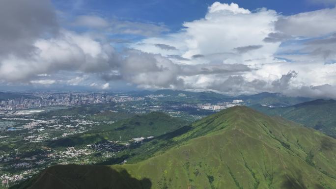 香港航拍深圳全景