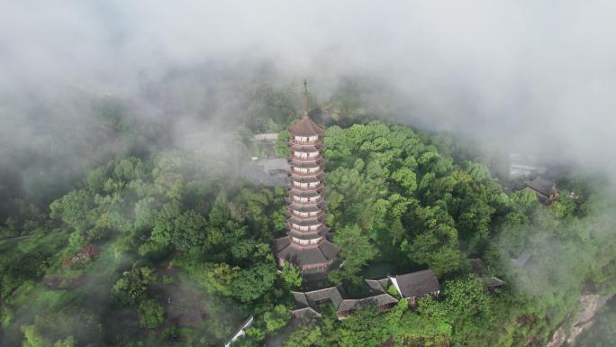 唯美永康方岩风景区 唯美云海中的塔 塔