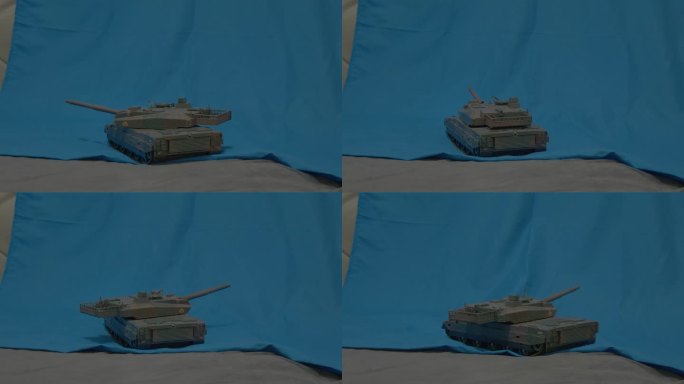 坦克玩具蓝幕抠像拍摄素材